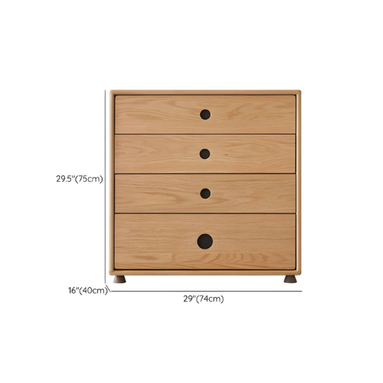Rustic Mango Mid-Century Modern solid Wood 4-Drawer Chest thumbnail 4