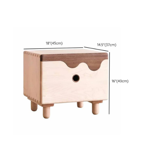Rustic Mango Modern Children's Bedside Table with 1 Drawer thumbnail 4