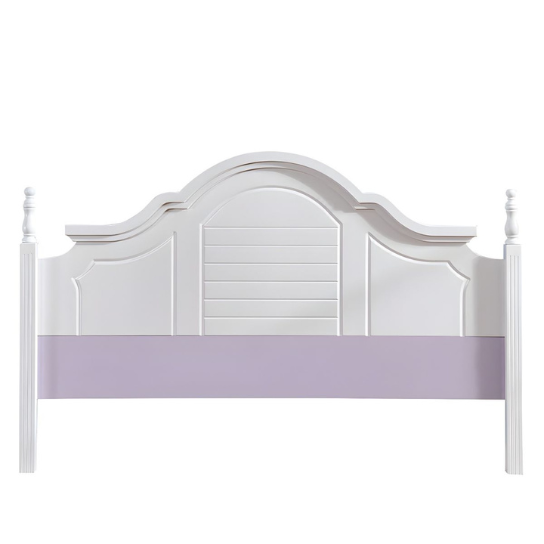 Rustic Mango Princess Themed Twin Upholstered Bed Frame Mounted Headboard with Solid Wood Frame thumbnail 4