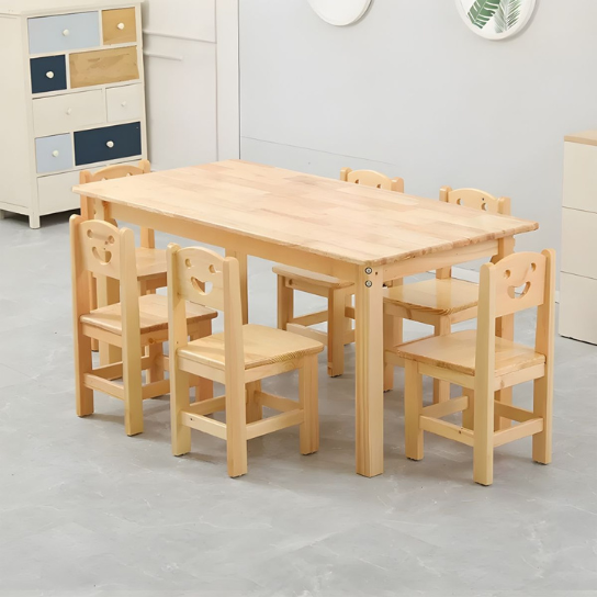 Rustic Mango Natural Age 5-12 Years Desk and Chair Writing Desk for Children's School thumbnail 4
