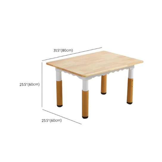 Rustic Mango Solid Wood Modern Adjustable Children's Desk Solid Color for Kids Room thumbnail 4