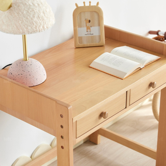 Rustic Mango Wood Kids Study Table BEAR shape thumbnail 4
