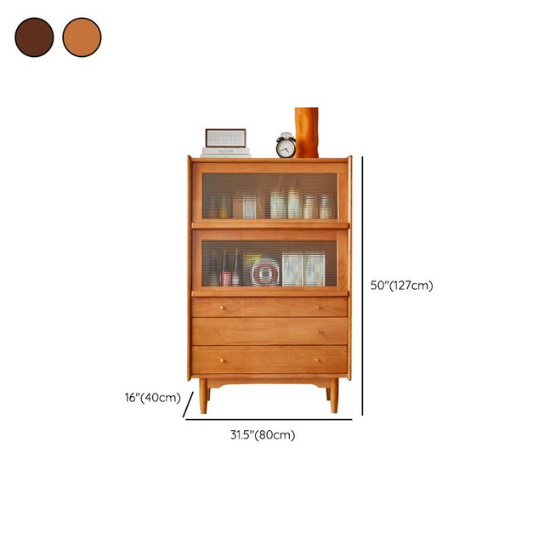 Rustic Mango Modern 3-Drawer Combo Dresser with Cabinets thumbnail 3