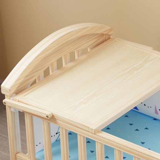 Rustic Mango Solid Wooden Cradles With Modern Design In Light Honey Finish thumbnail 5