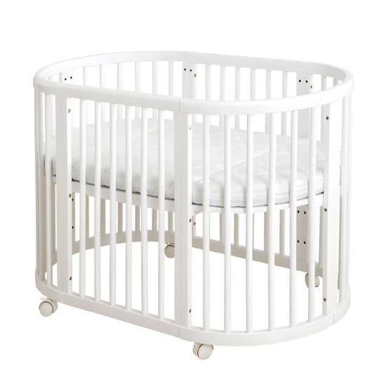 Rustic Mango Solid Wooden Cradles In Distress White Finish thumbnail 5