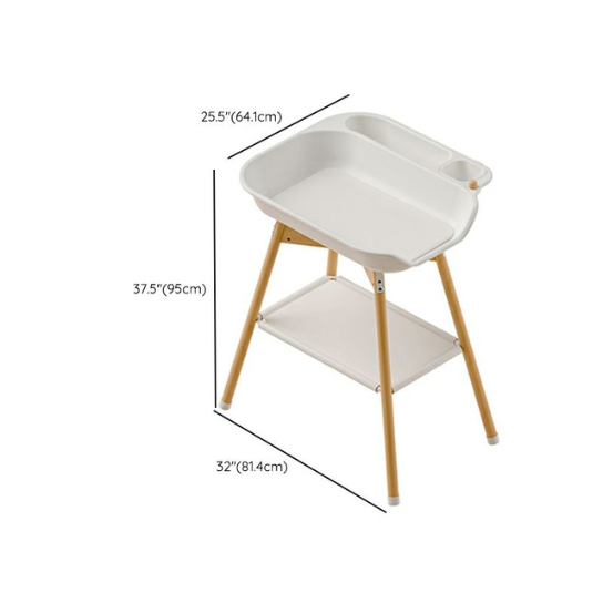 Rustic Mango Solid Wooden Changing Table For New Born Kids In Natural Finish thumbnail 5