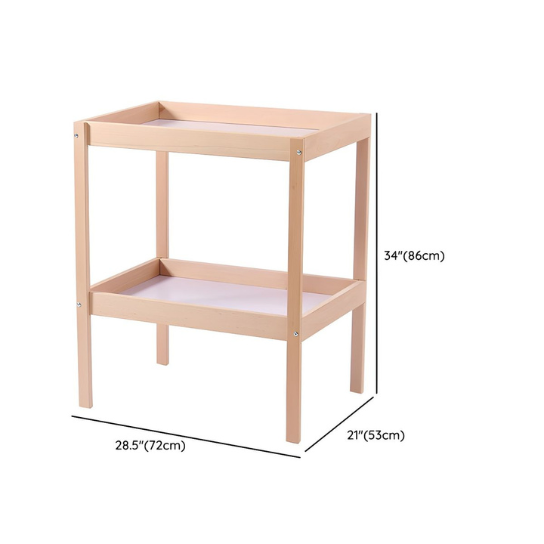 Rustic Mango Solid Wooden Minimal Changing Table for New Born Kids In Natural Finish thumbnail 5