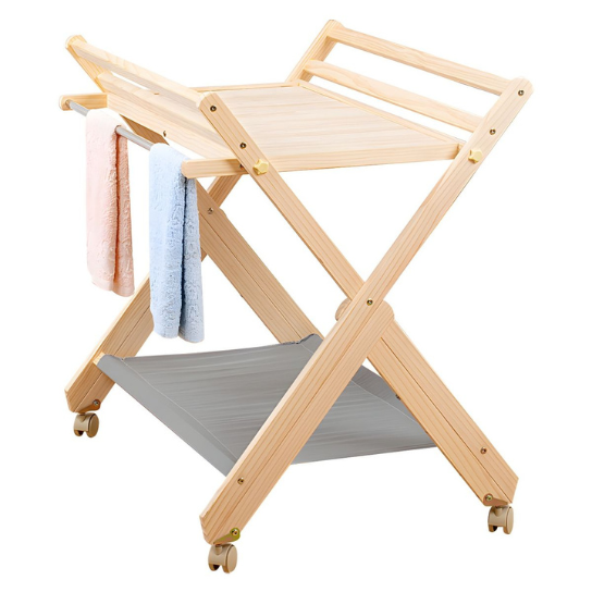 Rustic Mango Solid Wooden Changing Table For new Born thumbnail 5