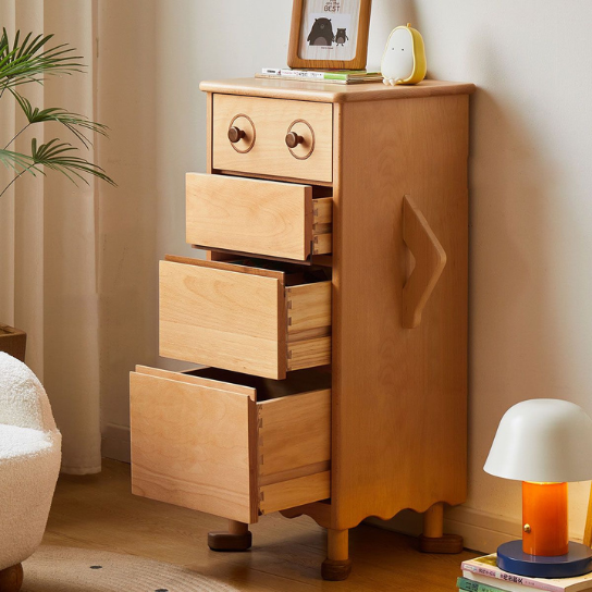 Rustic Mango Modern Wood Chest Nursery Dresser with 4 Drawers for Bedroom thumbnail 4
