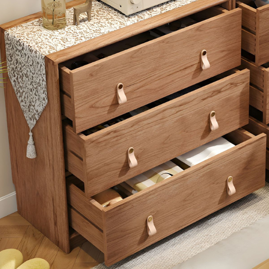 Rustic Mango Mid-Century Modern Wood Dresser with 3- Drawers thumbnail 4