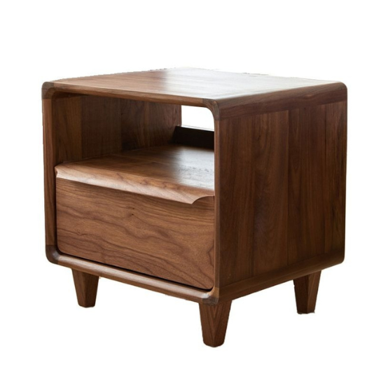 Rustic Mango 1 Drawer Solid Wood Open Back Kids Nightstand with Drawers and Open Storage thumbnail 5