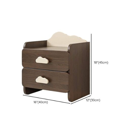 Rustic Mango Modern Solid Wood Children's Bedside Table Cloud Theme for Living Room thumbnail 5