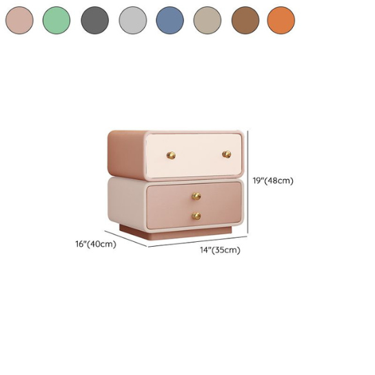 Rustic Mango Solid Wood Frame Modern Children's Bedside Table with 2 Drawers thumbnail 5