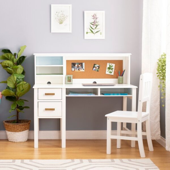 Rustic Mango Writing Desk with Hutch thumbnail 6