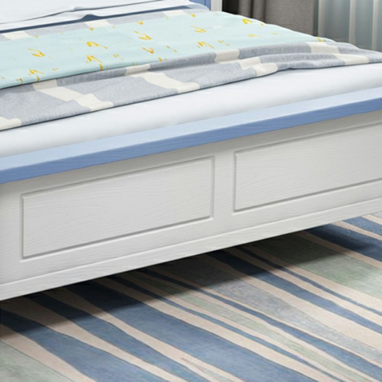 Rustic Mango Solid Wooden Bed In Blue Finish Borders On Beds For Kids In White Finish thumbnail 5