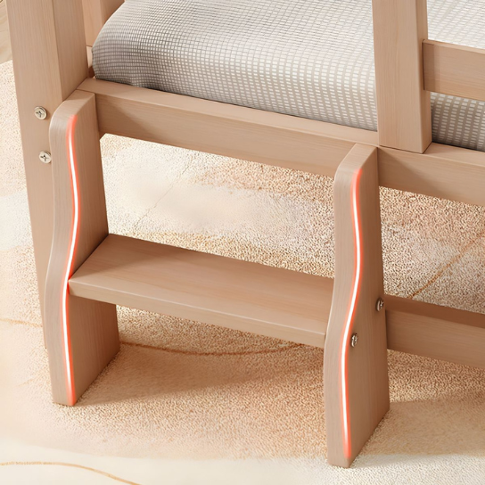 Rustic Mango Solid Wooden heavy Wooden Side Bed For Kids Bedroom In Natural Finish thumbnail 5