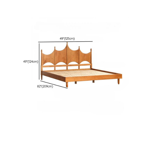 Rustic Mango Crown Theme Natural Wood Color Children's Bed Nordic Style without Storage Space thumbnail 5