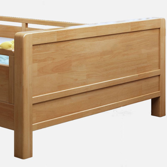 Rustic Mango Minimalist Solid Wood Standard Children Bed with Either Side Guardrail Guardrails & Headboard, Kids Bed thumbnail 5