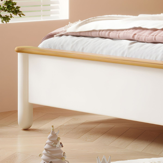 Rustic Mango Modern Style White Solid Wood Platform Kids Bed without Mattress for Bedroom - Kids Bed thumbnail 5