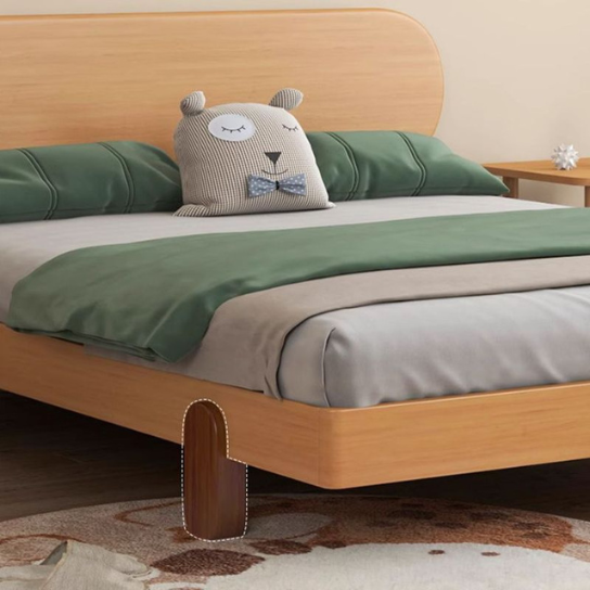 Rustic Mango Solid Wood Natural Color Children's Bed Modern with Oval Headboard thumbnail 5
