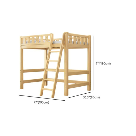 Rustic Mango Solid Wooden Natural Finish Loft Beds thumbnail 5