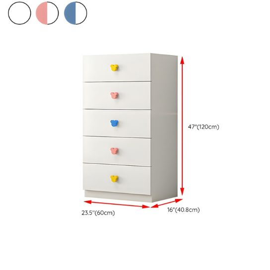 Rustic Mango Contemporary Style Wood Vertical Nursery Furniture Chest for Bedroom thumbnail 5