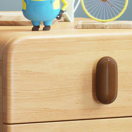 Rustic Mango 2 Drawer Included Children's Bedside Table Solid Wood Natural with Legs thumbnail 5