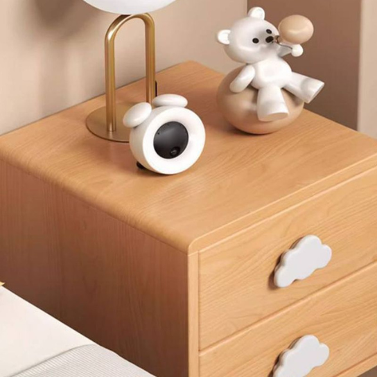 Rustic Mango Solid Wood Kids Nightstand with 2 Drawers, Natural Wood Finish thumbnail 6
