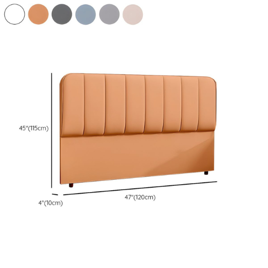 Rustic Mango Gender Neutral Solid Wood Upholstered Free Standing Headboard with Leather Frame and solid Wood Legs thumbnail 6