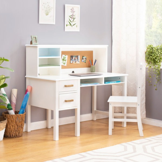 Rustic Mango Writing Desk with Hutch thumbnail 7