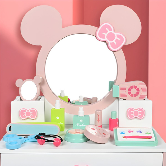 Rustic Mango White Wood Vanity Set with Mirror, Storage, Drawers thumbnail 6