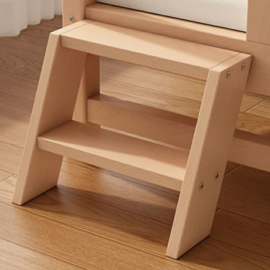 Rustic Mango Solid Wooden Beds With Floor Steps or Wounded Borders In Natural Finish thumbnail 6