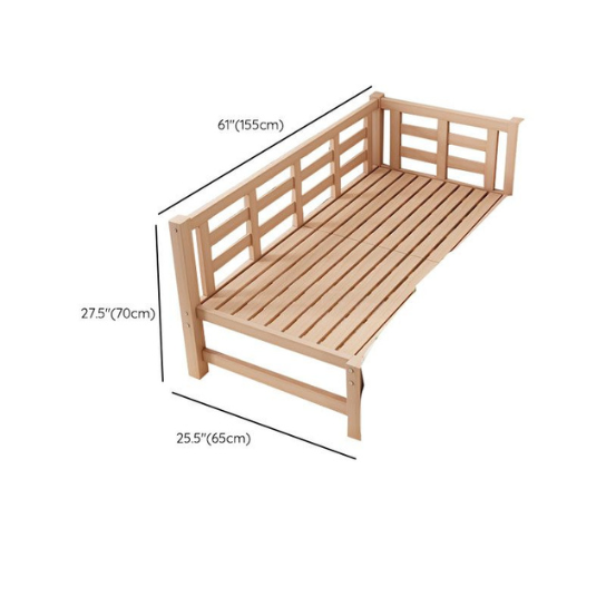 Rustic Mango Solid Wooden heavy Wooden Side Bed For Kids Bedroom In Natural Finish thumbnail 6