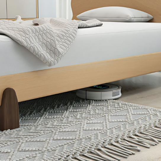 Rustic Mango Solid Wood Modern Kid Bed Cookie Shaped Headboard Low Bottom Clearance in Natural - Kids Bed thumbnail 5
