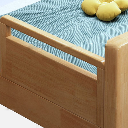 Rustic Mango Minimalist Solid Wood Standard Children Bed with Either Side Guardrail Guardrails & Headboard, Kids Bed thumbnail 6