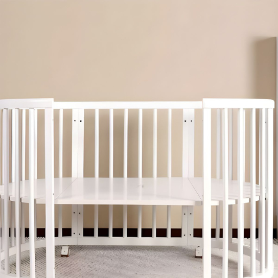 Rustic Mango Solid Wooden Cradles In Distress White Finish thumbnail 6