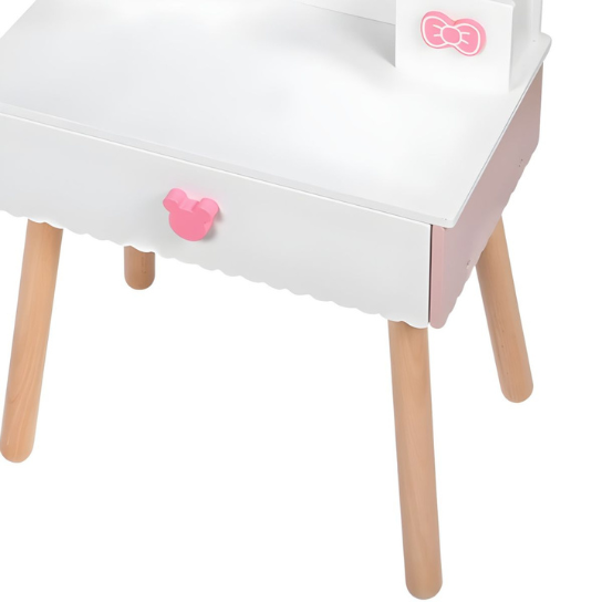 Rustic Mango White Wood Vanity Set with Mirror, Storage, Drawers thumbnail 7