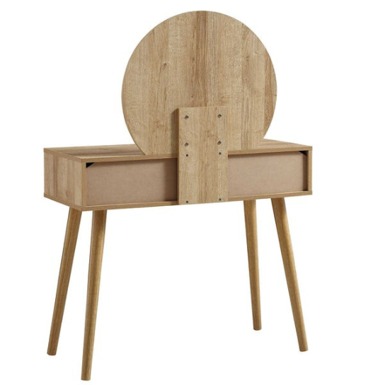 Rustic Mango Woven Rattan Vanity Table with Mirror, Natural thumbnail 7