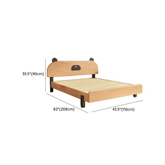Rustic Mango Solid Wooden beds In Bunny Style In Natural Finish With Walnut Buggies  Finish thumbnail 7