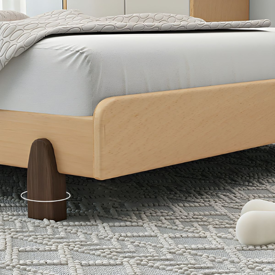 Rustic Mango Solid Wood Modern Kid Bed Cookie Shaped Headboard Low Bottom Clearance in Natural - Kids Bed thumbnail 6