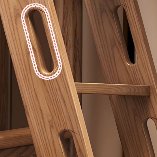 Rustic Mango Solid Wooden Loft bed In Honey Finish thumbnail 7