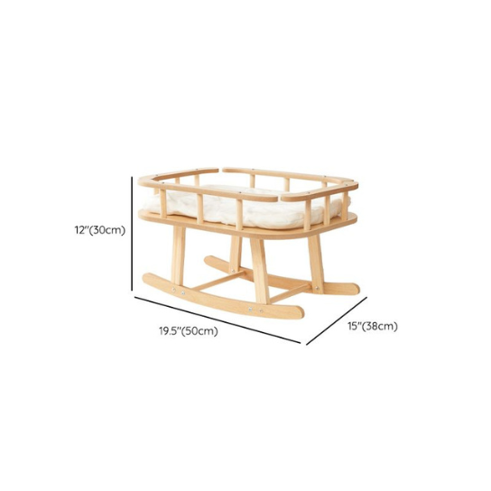Rustic Mango Solid Wooden Mini Cradles With Open style in Natural Finish thumbnail 7