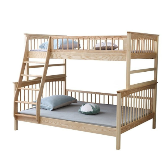 Rustic Mango Kids Bunk Bed with Ladder & Guardrail Gender Neutral, Standard Bunk, Natural, Bunk Bed with Ladder thumbnail 2