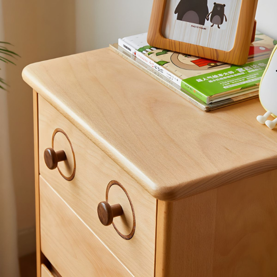 Rustic Mango Modern Wood Chest Nursery Dresser with 4 Drawers for Bedroom thumbnail 3
