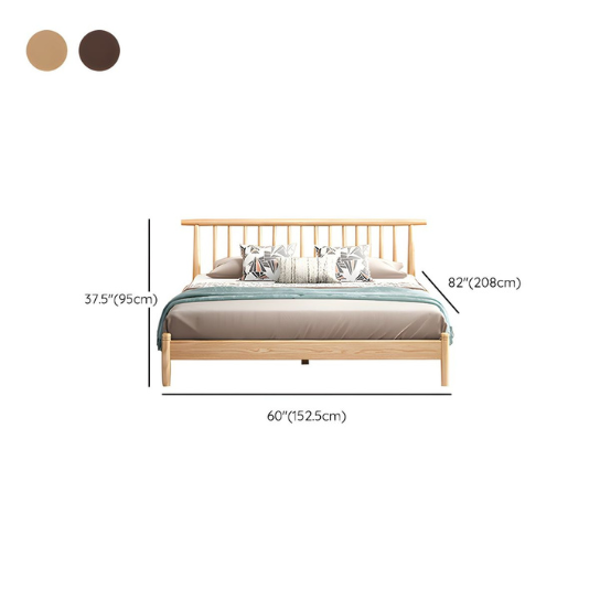Rustic Mango Modern & Contemporary Solid Wood Slat Headboard No Theme Bed thumbnail 8