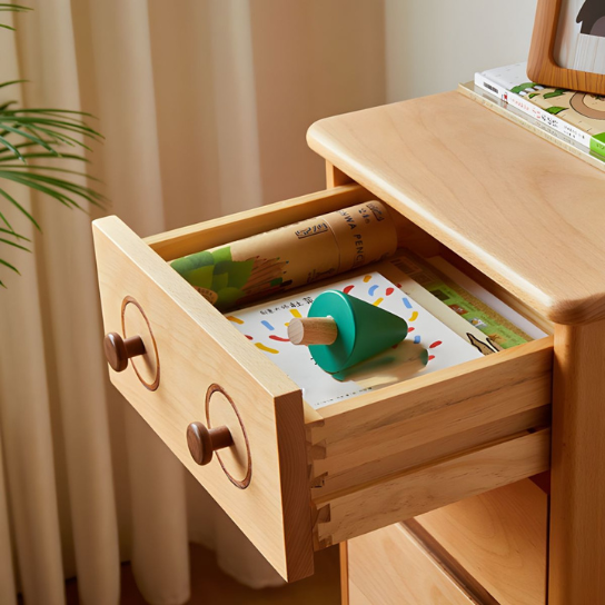 Rustic Mango Modern Wood Chest Nursery Dresser with 4 Drawers for Bedroom thumbnail 2