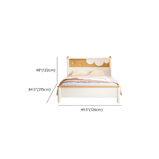 Rustic Mango Modern Style White Solid Wood Platform Kids Bed without Mattress for Bedroom - Kids Bed thumbnail 9