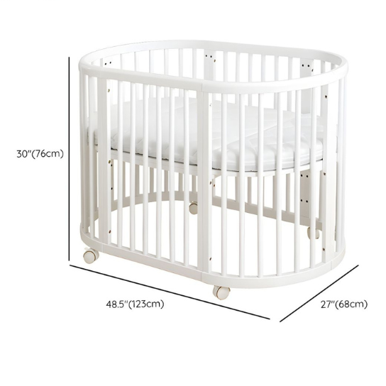 Rustic Mango Solid Wooden Cradles In Distress White Finish thumbnail 9