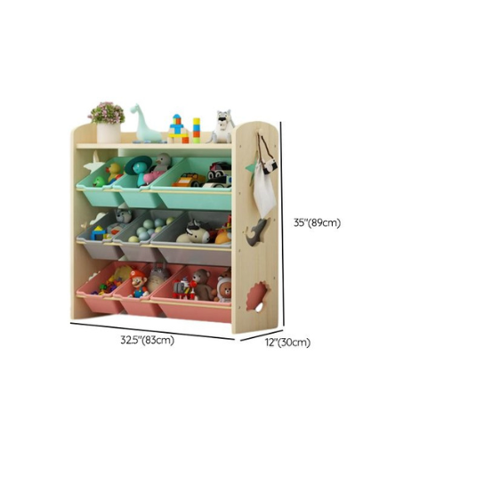 Rustic Mango Solid Wooden Toy Organizer In Multicolor thumbnail 3