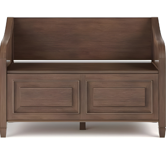 Rustic Mango Classic Vintage Storage Wooden Bench ( Teak Finish ) thumbnail 4